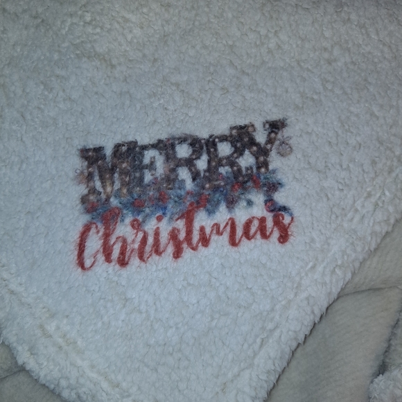 Fuzzy Christmas sublimation throw warm - Picture 3 of 3